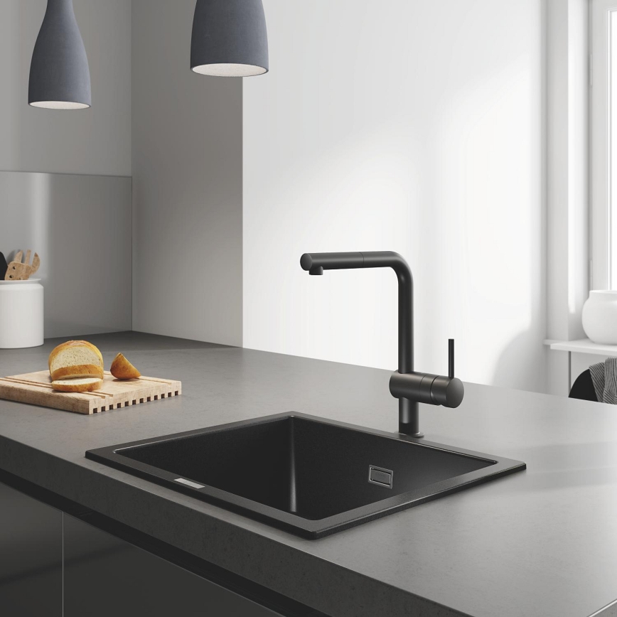 GROHE 31654AP0 - Lavello in composito K700U 533 × 457 mm nero