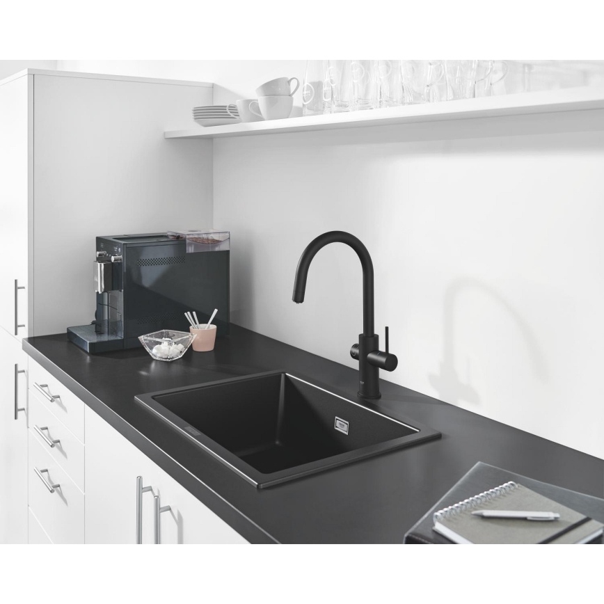 GROHE 31655AP0 - Lavello in composito K700U 610 × 460 mm nero