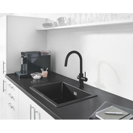 GROHE 31655AP0 - Lavello K700U 610 × 460 mm pietra nera/nero