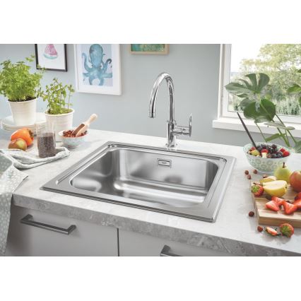 GROHE 31719SD0 - Lavello da cucina K200 533 × 457 mm in acciaio inox