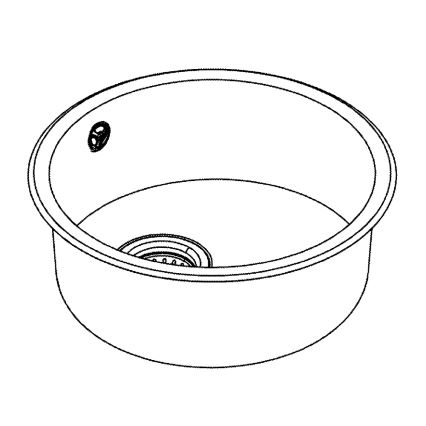 GROHE 31720SD0 - Lavello K200 440 x 440 x 180 in acciaio inox