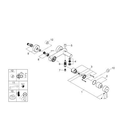 GROHE 32211001 - Miscelatore per vasca CONCETTO DN 15 cromo lucido