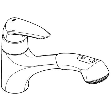 GROHE 32257001 - Miscelatore per lavello EURODISC cromo lucido