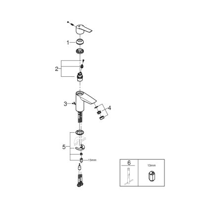 GROHE 32277002 - Miscelatore per lavabo START, taglia S, cromo lucido