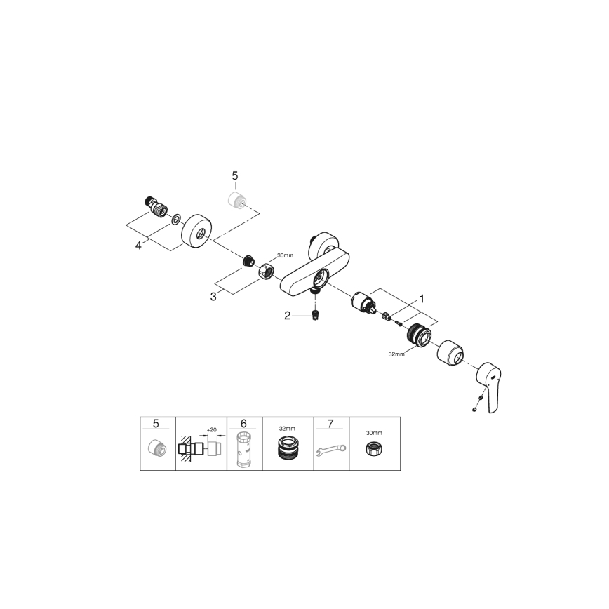 GROHE 322792432 - Miscelatore doccia START DN 15 nero