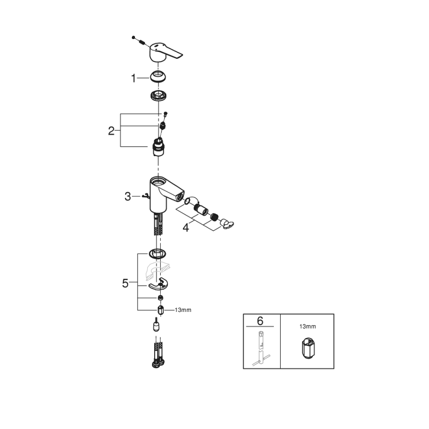 GROHE 32281002 - Miscelatore per bidet START S cromo lucido