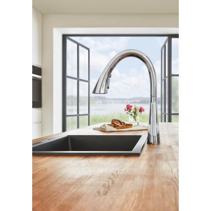 GROHE 32294002 - Miscelatore per lavello ZEDRA 401 mm, cromo lucido