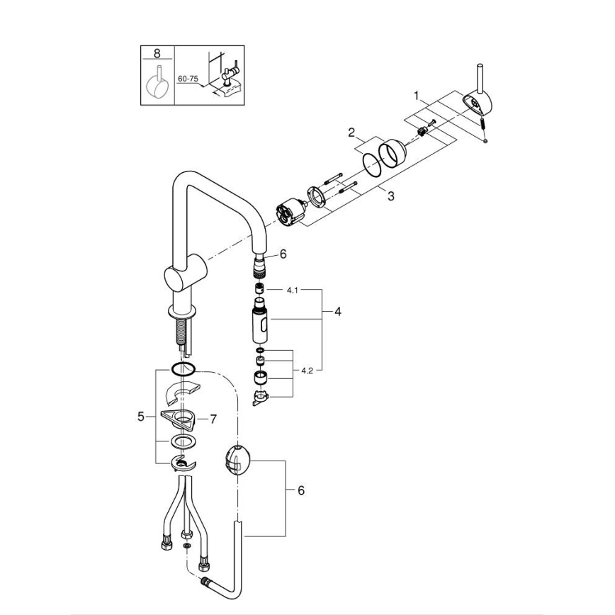 GROHE 32322DL2 - Miscelatore per lavello A, finitura bronzata