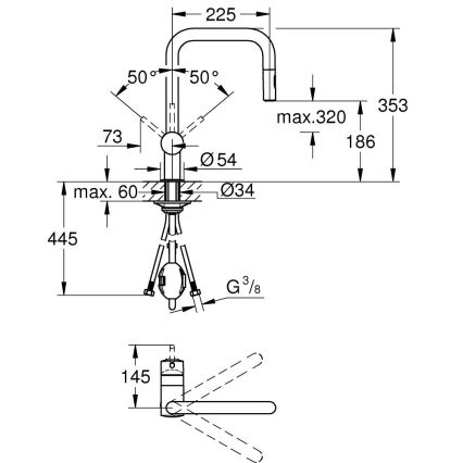 GROHE 32322DL2 - Miscelatore per lavello A in rame