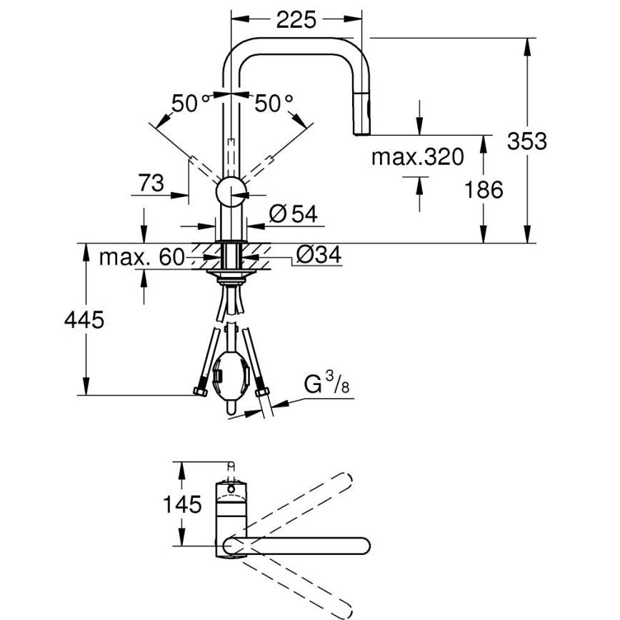 GROHE 32322DL2 - Miscelatore per lavello A in rame