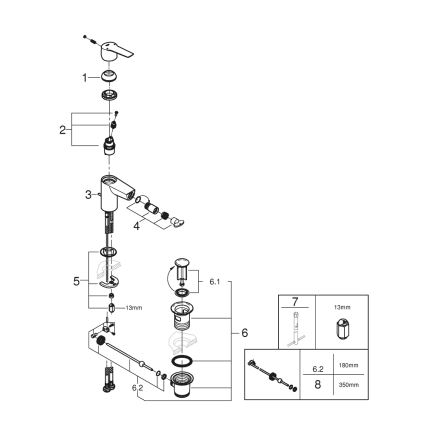 GROHE 32560002 - Miscelatore per bidet START, taglia S, finitura cromo lucido