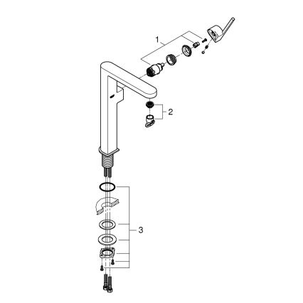 GROHE 32618003 - Miscelatore per lavabo PLUS XL cromo lucido