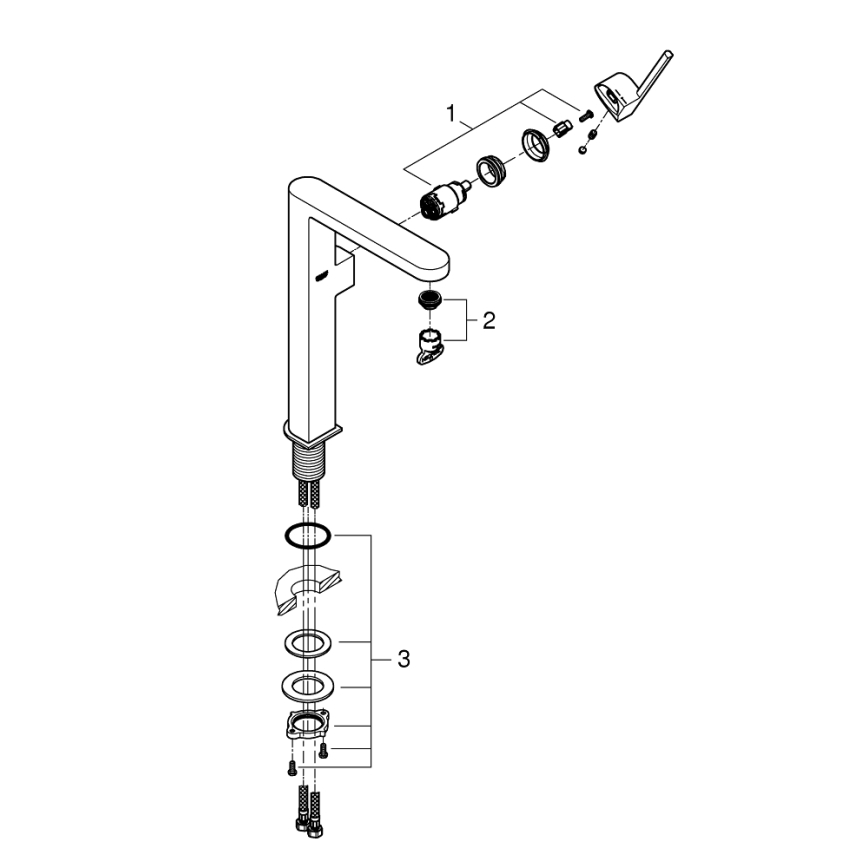 GROHE 32618003 - Miscelatore per lavabo PLUS XL cromo lucido