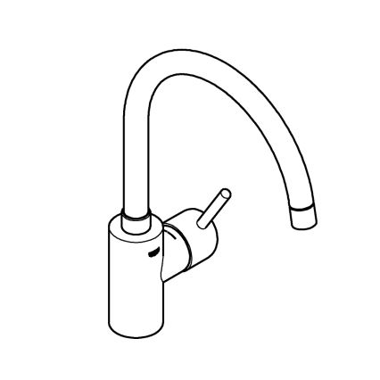 GROHE 32661003 - Miscelatore per lavello CONCETTO, cromo lucido