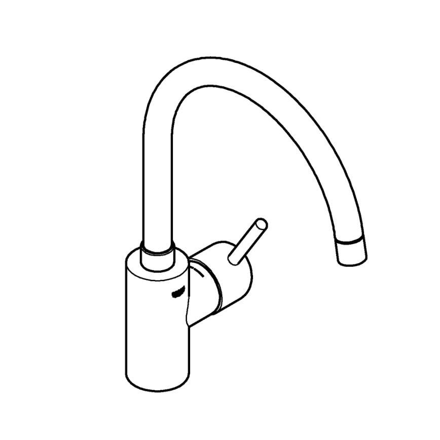 GROHE 32661003 - Miscelatore per lavello CONCETTO, cromo lucido