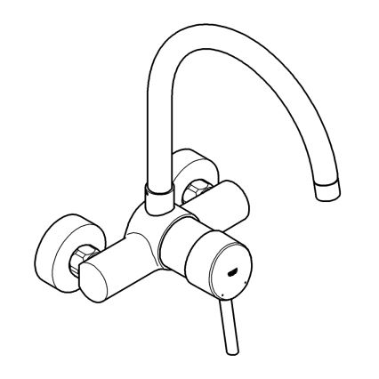 GROHE 32667001 - Miscelatore per lavello CONCETTO 280 mm, cromo lucido
