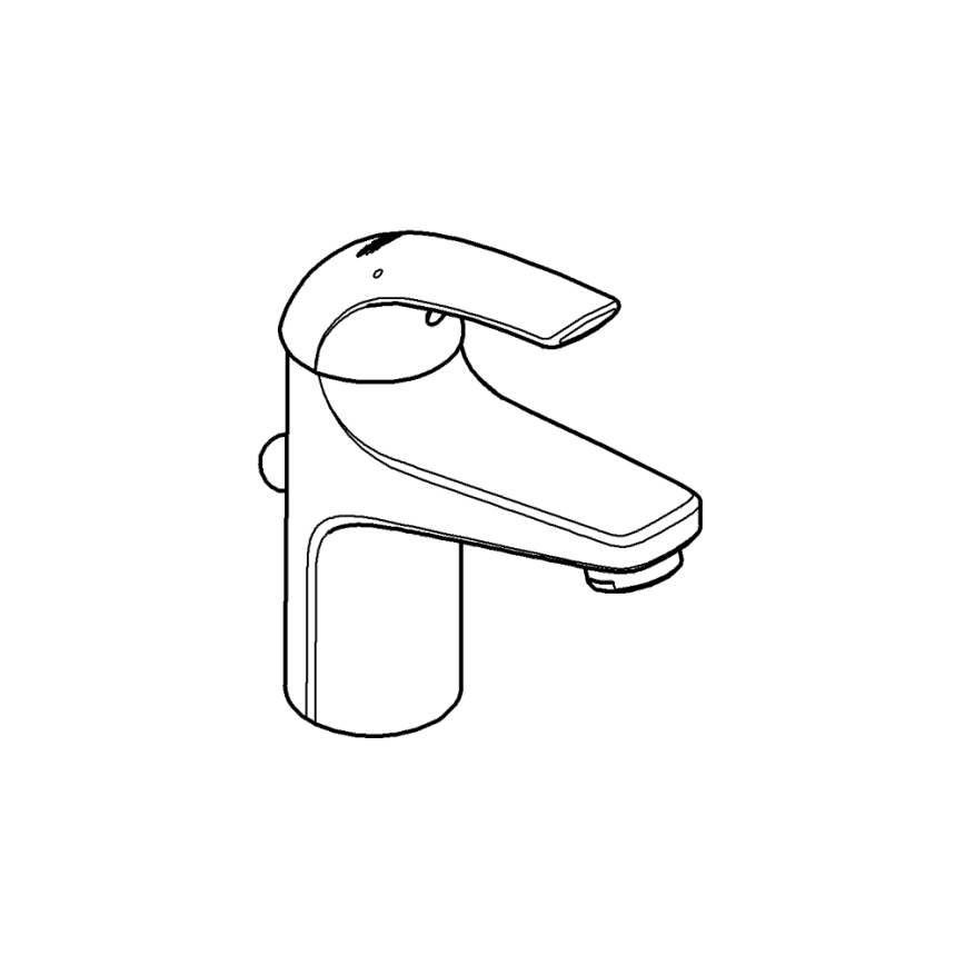 GROHE 32805000 - Miscelatore per lavabo BAUCURVE DN 15, cromo lucido