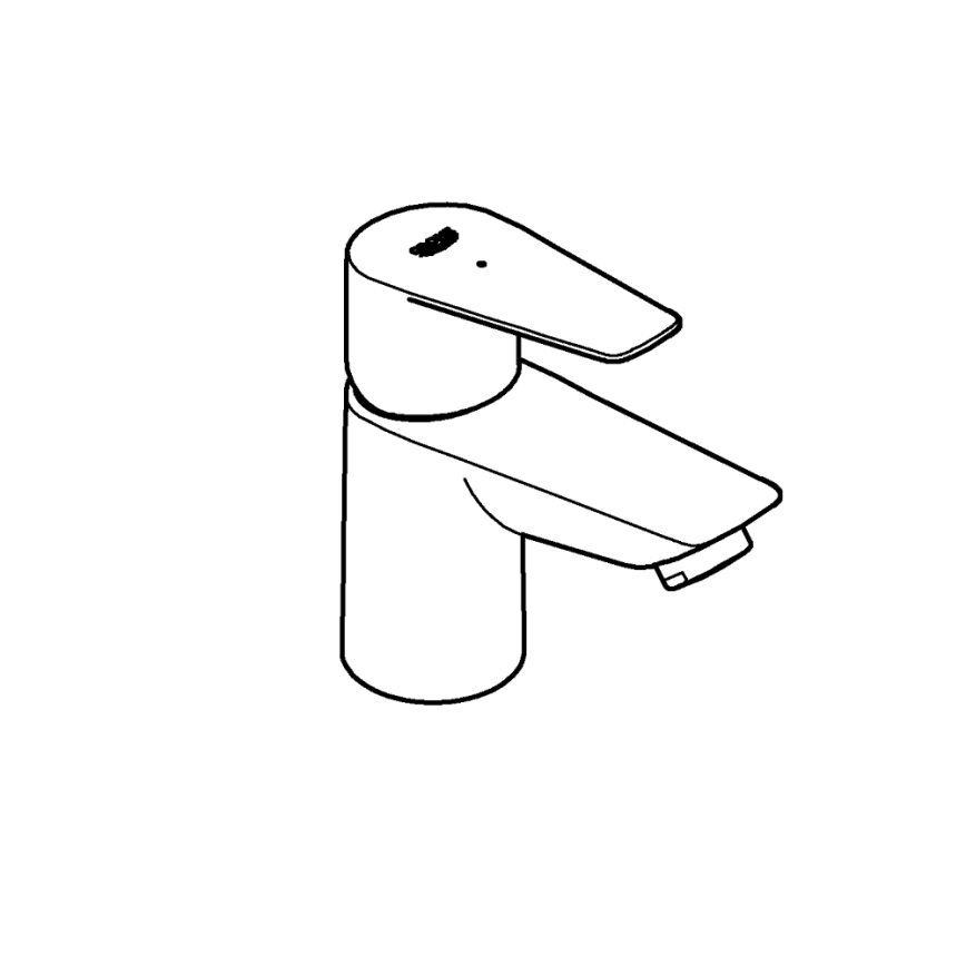 GROHE 32861001 - Miscelatore monocomando per lavabo BAUEDGE 131 mm cromo lucido