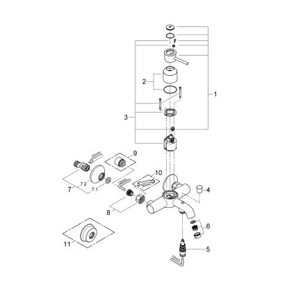 GROHE 32865000 - Miscelatore per vasca BAUCLASSIC DN 15 cromo lucido