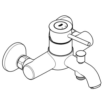 GROHE 32865000 - Miscelatore per vasca BAUCLASSIC DN 15 cromo lucido