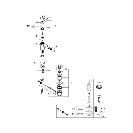 GROHE 32885000 - Miscelatore per bidet GET DN 15 cromo lucido