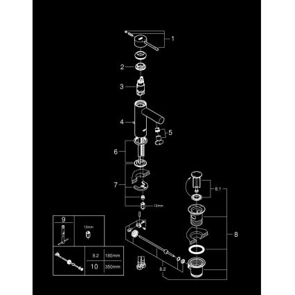 GROHE 32898001 - Miscelatore per lavabo ESSENCE DN 15 cromo lucido