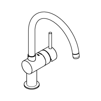 GROHE 32917GN0 - Miscelatore per lavello A, finitura oro
