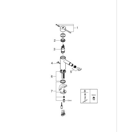 GROHE 32934001 - Miscelatore per bidet ESSENCE DN 15 cromo lucido