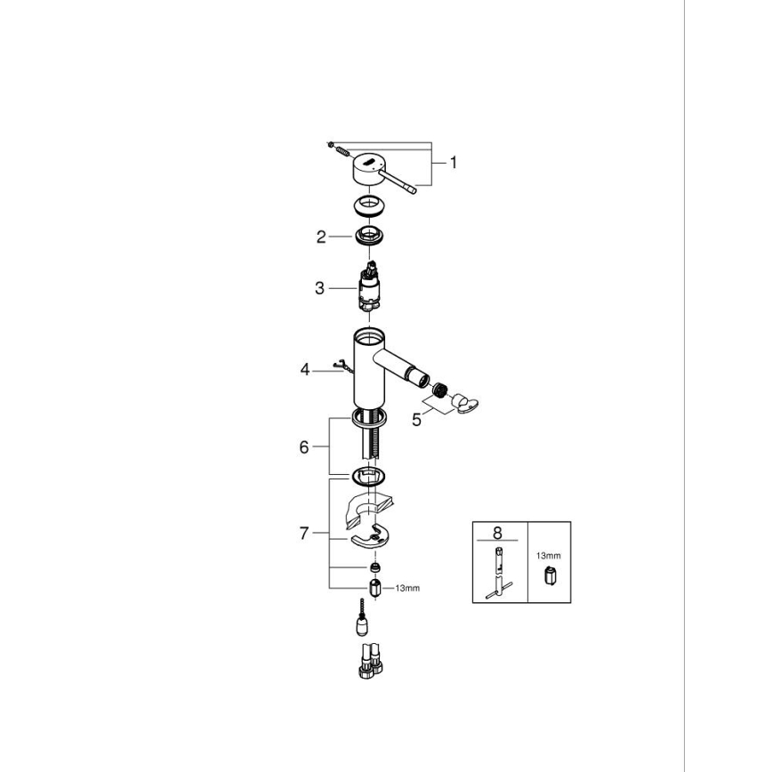 GROHE 32934001 - Miscelatore per bidet ESSENCE DN 15 cromo lucido