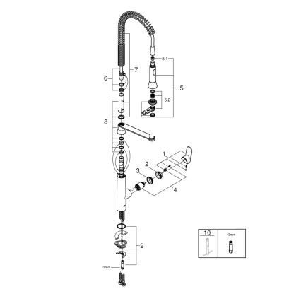 GROHE 32950000 - Miscelatore da cucina K7, cromo lucido