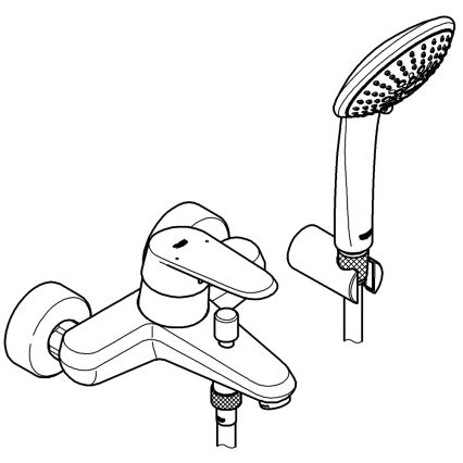 GROHE 33395002 - Set vasca con miscelatore EURODISC COSMOPOLITAN, cromo lucido