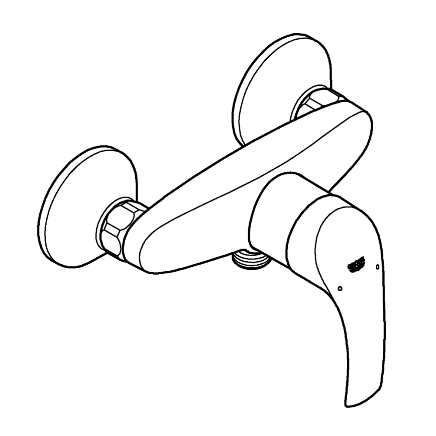 GROHE 33555002 - Miscelatore doccia EUROSMART DN 15 cromo lucido