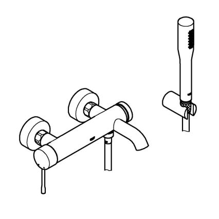 GROHE 33628001 - Set per vasca con miscelatore ESSENCE DN 15, cromo lucido