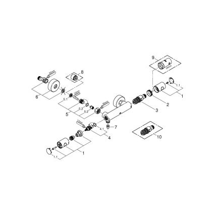 GROHE 34065AL2 - Miscelatore termostatico per doccia GROHTHERM 1000 COSMOPOLITAN DN 15, grafite