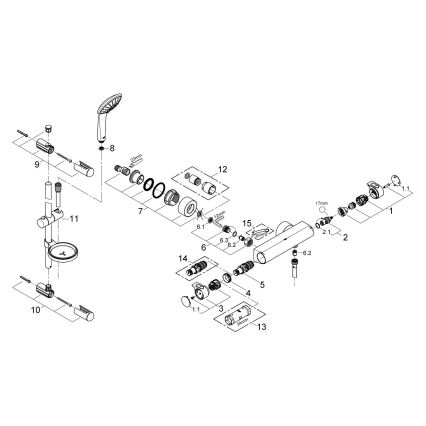 GROHE 34195001 - Miscelatore termostatico GROHTHERM 2000 con set EUPHORIA 110 cromo