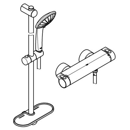 GROHE 34195001 - Miscelatore termostatico GROHTHERM 2000 con set EUPHORIA 110 cromo