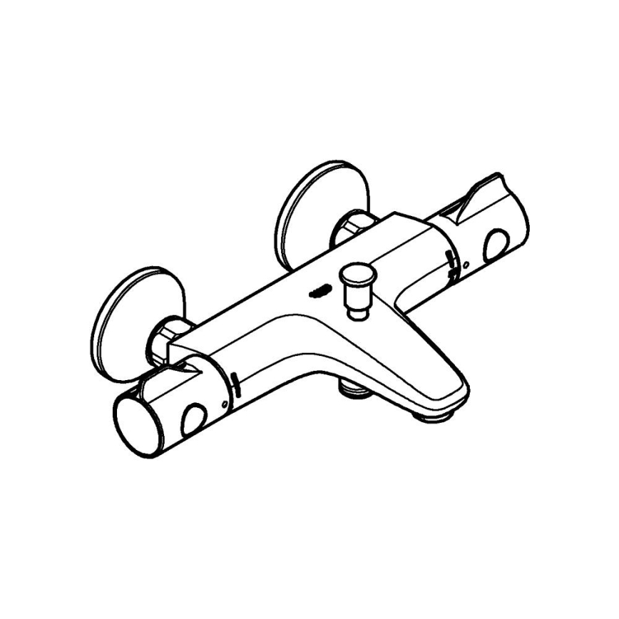GROHE 34567000 - Miscelatore termostatico per vasca GROHTHERM 800 DN 15, cromato lucido