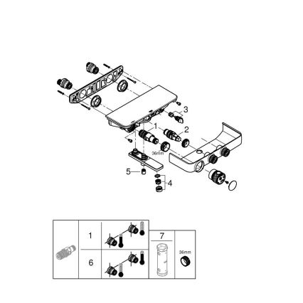 GROHE 34718000 - Miscelatore termostatico per vasca GROHTHERM SMARTCONTROL 12” cromato