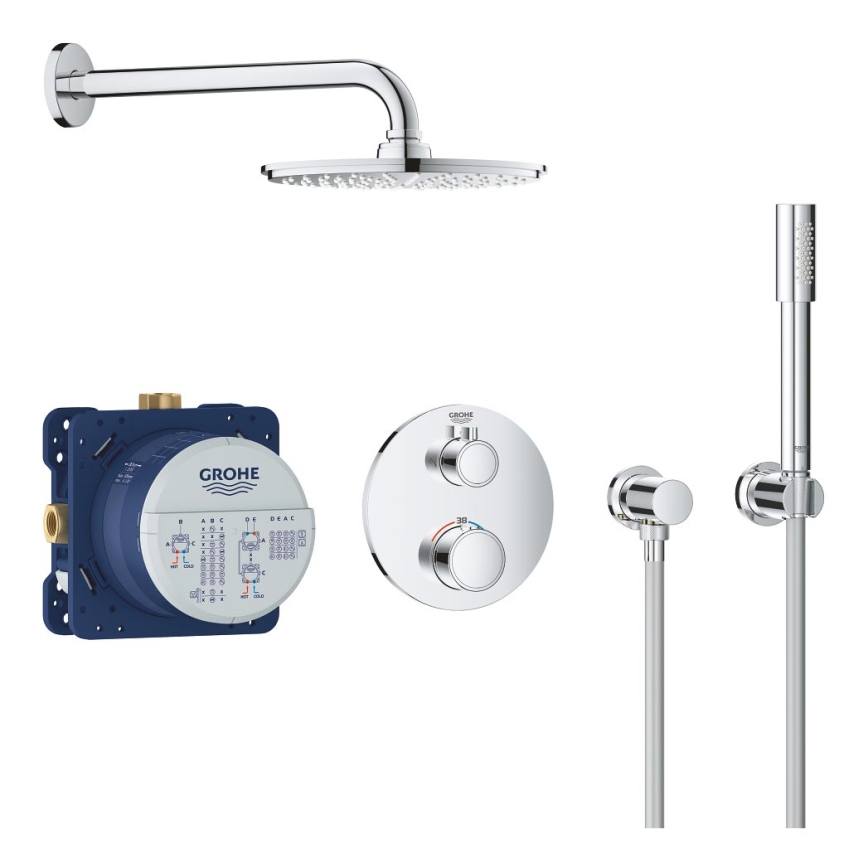 GROHE 34732000 - Set doccia GROHTHERM RAINSHOWER COSMOPOLITAN 210, 286 mm cromato