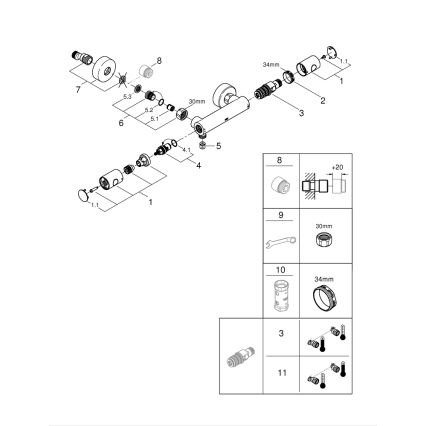 GROHE 34773000 - Miscelatore termostatico per doccia PRECISION GET DN 15, cromo lucido