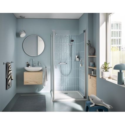 GROHE 34800001 - Set doccia con miscelatore termostatico PRECISION FLOW 600 mm, finitura cromo lucido
