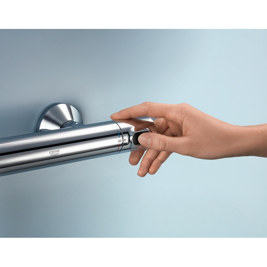 GROHE 34805001 - Set doccia con miscelatore termostatico PRECISION FLOW DN 15, finitura cromo lucido