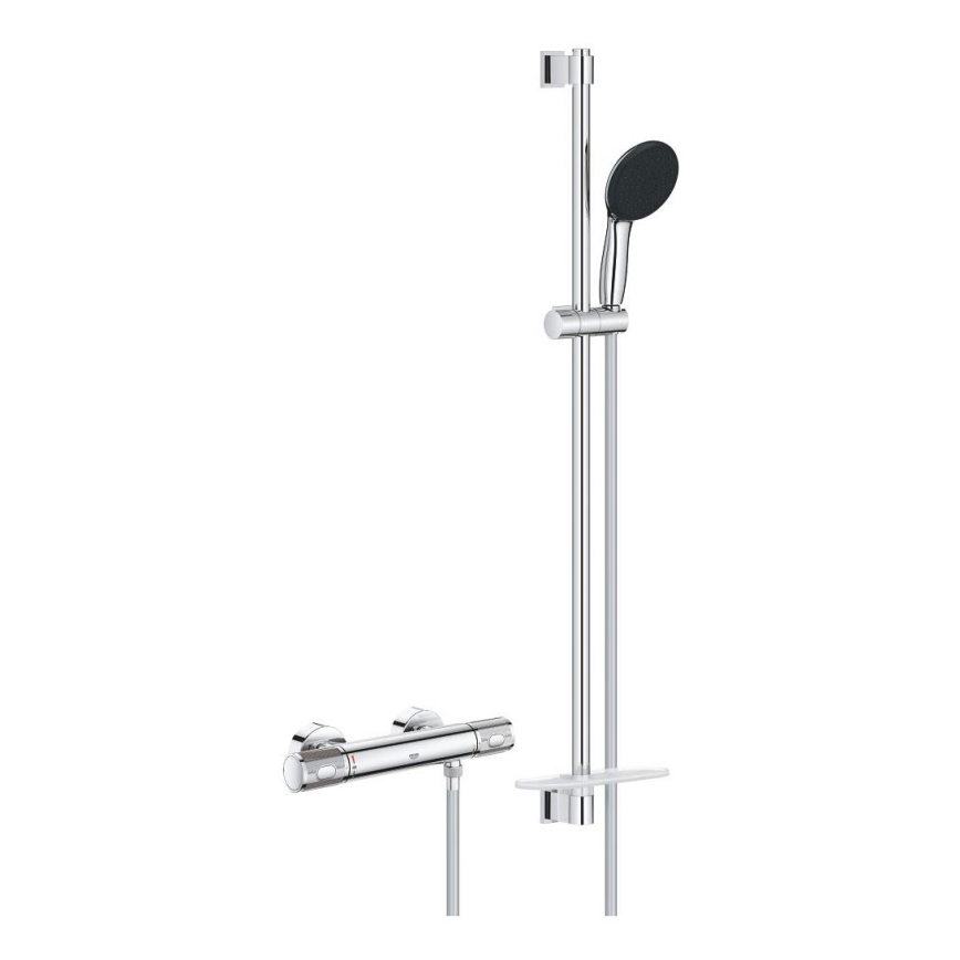 GROHE 34853001 - Set doccia con miscelatore termostatico PRECISION FEEL+ 90 cm cromo lucido