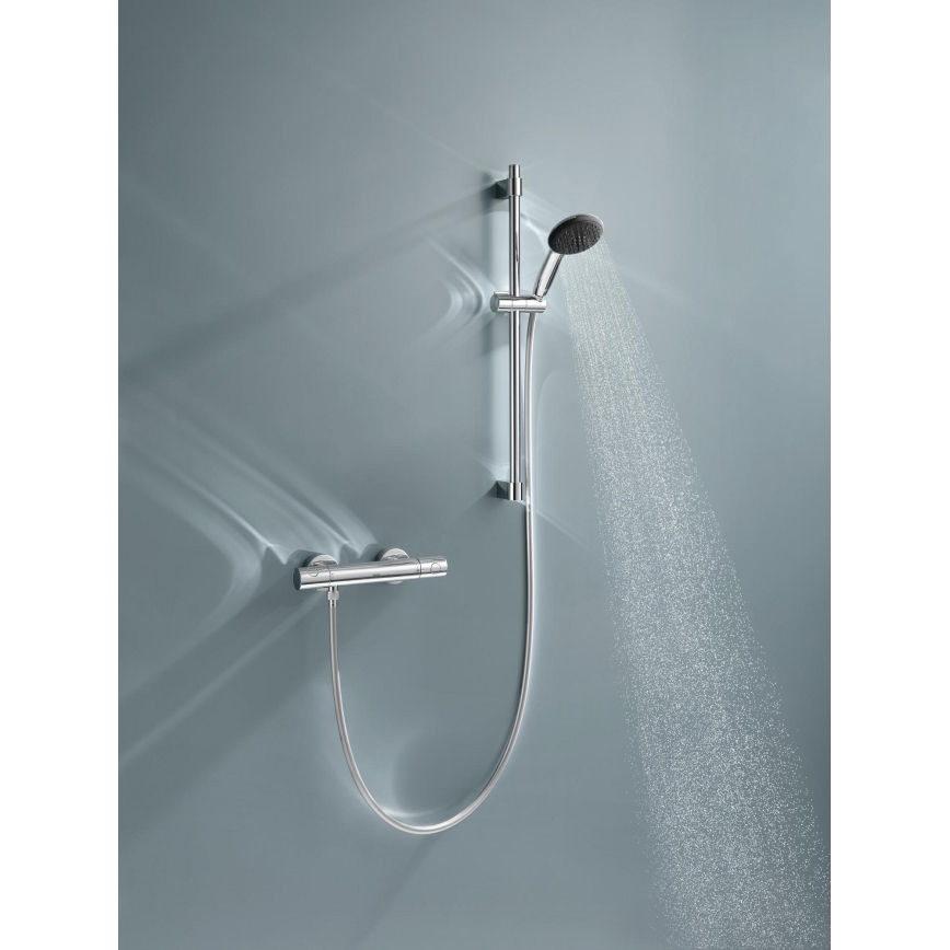 GROHE 34856000 - Set doccia con miscelatore termostatico PRECISION GET 600 mm cromo lucido