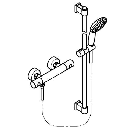 GROHE 34857000 - Kit doccia con miscelatore termostatico PRECISION GET 12” cromo lucido