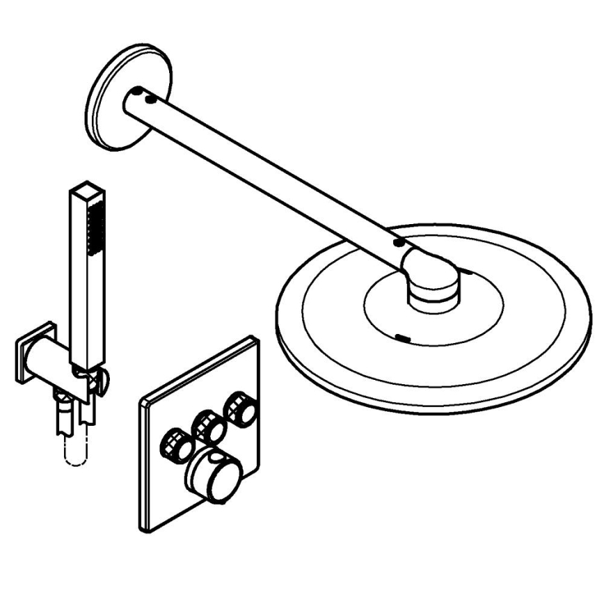 GROHE 34875000 - Sistema doccia PRECISION SMARTCONTROL 310 mm, cromo lucido
