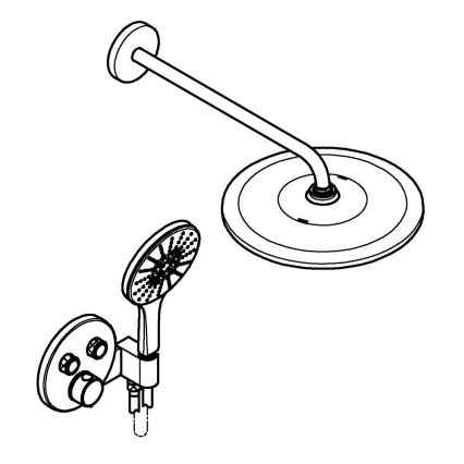 GROHE 34877000 - Sistema doccia VITALIO RAIN MONO 310 cromo lucido
