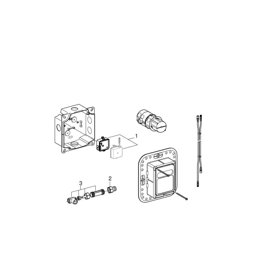 GROHE 36264001 - Sistema per installazione ad incasso ESSENSE E, finitura cromo lucido