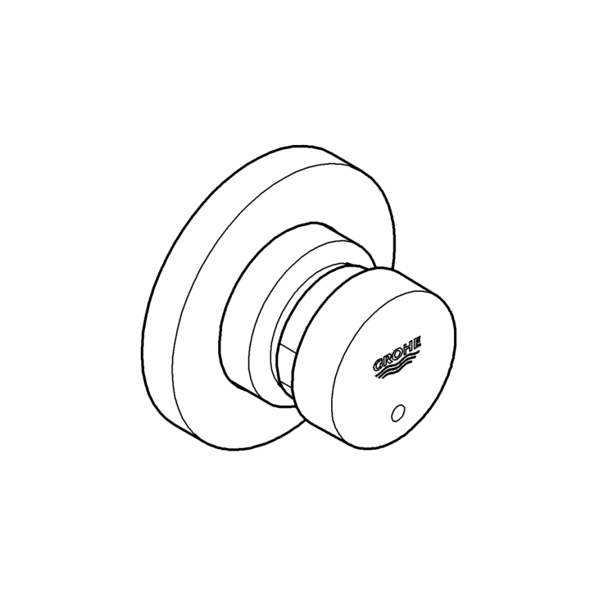 GROHE 36268000-Valvola di passaggio autochiudente EUROECO COSMOPOLITAN T DN 15 cromo