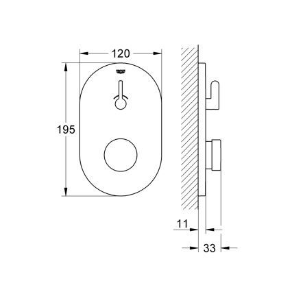 GROHE 36321000 - Miscelatore doccia a chiusura automatica EUROSMART COSMOPOLITAN T cromo